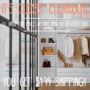 ⬇️ CLOSET CLEAROUT TODAY! ⬇️